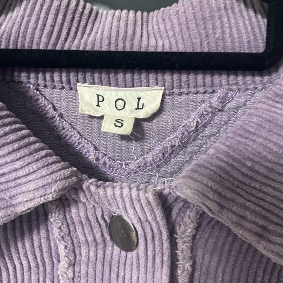 NWOT POL Corduroy Rhinestones Fringe Long Sleeve Purple Jacket. Size Small - Picture 9 of 9
